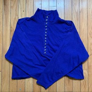 Long sleeved cropped button down